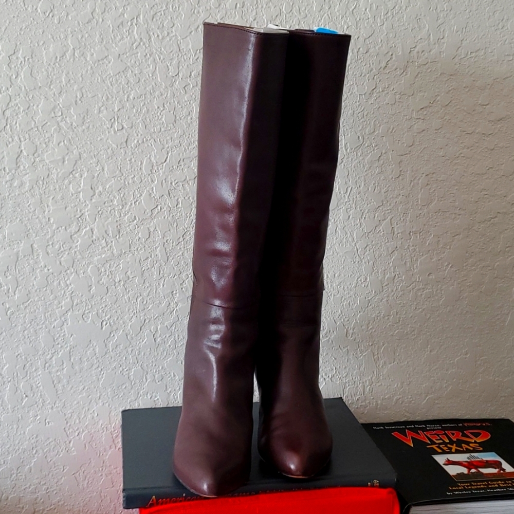 Coach Fayth knee high 100% leather boots slimming design